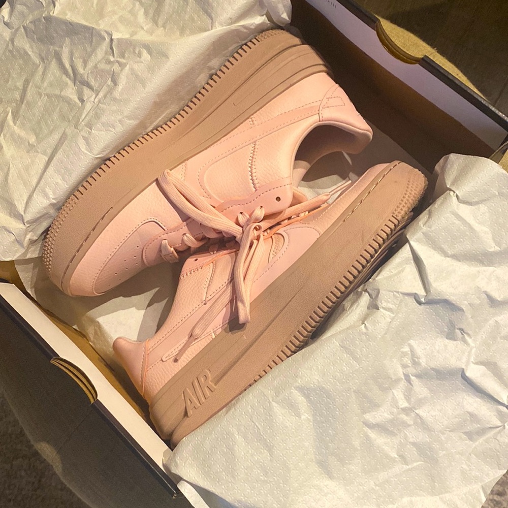 pink platform air force ones